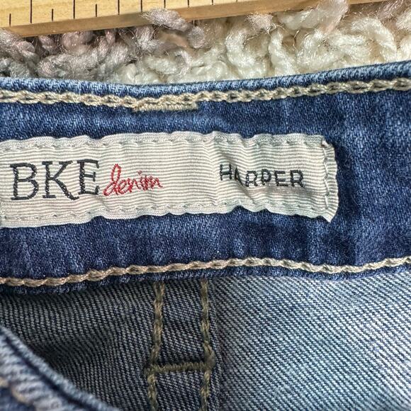 BKE Buckle Harper Women Jeans 27R Bootcut Stretch Distressed‎ Blue - Picture 5 of 9